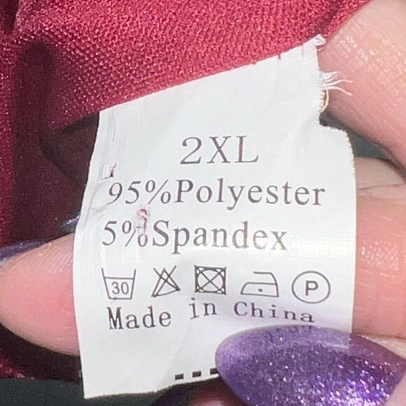 Sparkle Burgundy Lined Racerback Back Adjustable Strap Tank - Picture 6 of 7